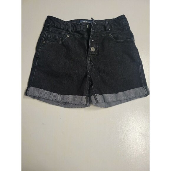 Modcloth High Waisted Button Front Karaoke Seamstress Shorts Cuffed size 8 - Picture 1 of 7